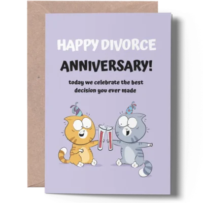 Funny Divorce Anniversary Card