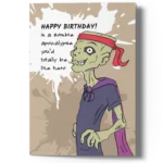 Funny Zombie Birthday Card for Friend
