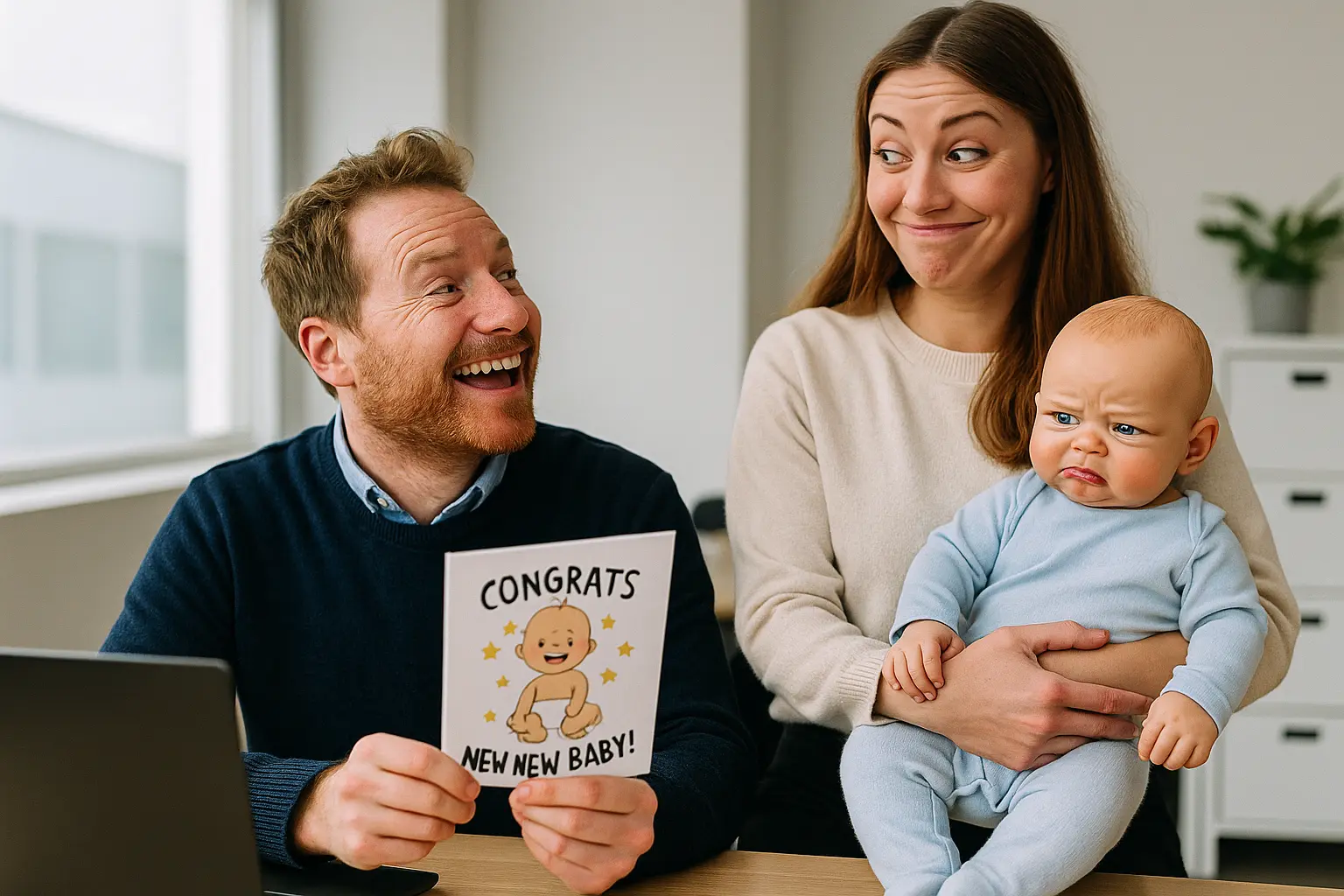 baby card message for coworker