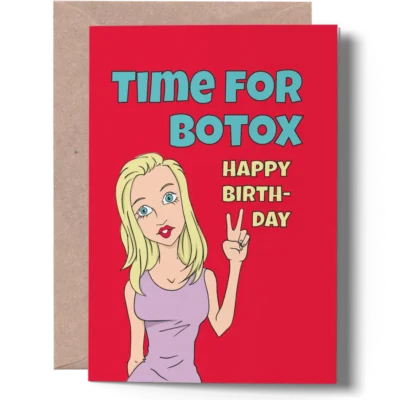 funny botox birthday card