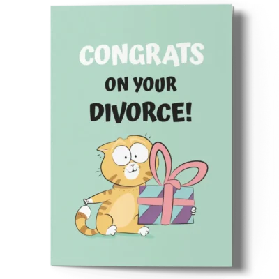 funny divorce congratulations card
