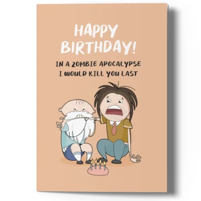 funny zombie birthday card