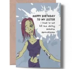 funny birthday card for sister