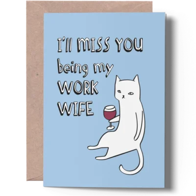 work wife leaving card