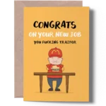 rude leaving card for colleague