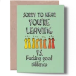 rude leaving card
