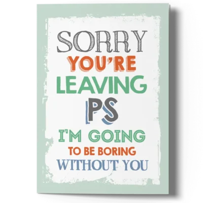 funny leaving card for coworker