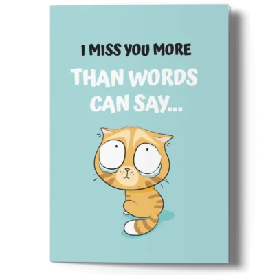 cute I miss you card