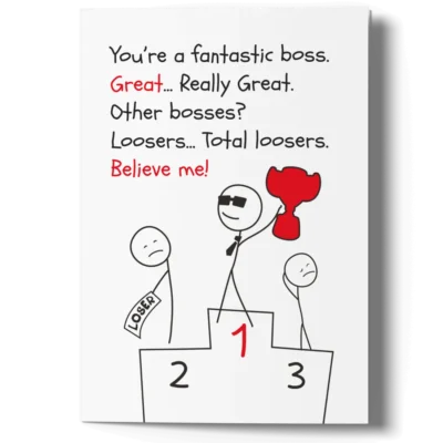 Funny Birthday Card for Boss