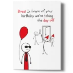Funny Birthday Card for Boss