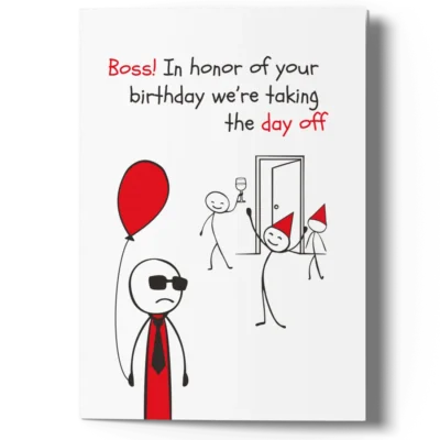 Funny Birthday Card for Boss