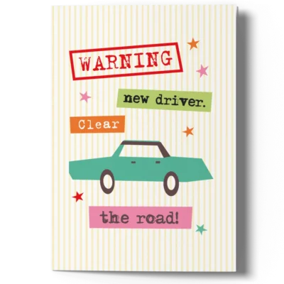 funny driving test card