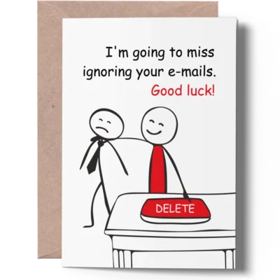 Funny Leaving Card