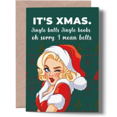funny Christmas card for boyfriend