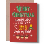 funny Christmas card for girlfriend