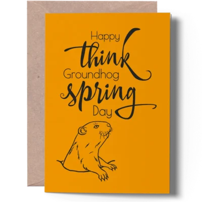 Happy Groundhog Day card