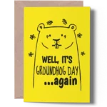Groundhog Day greeting card