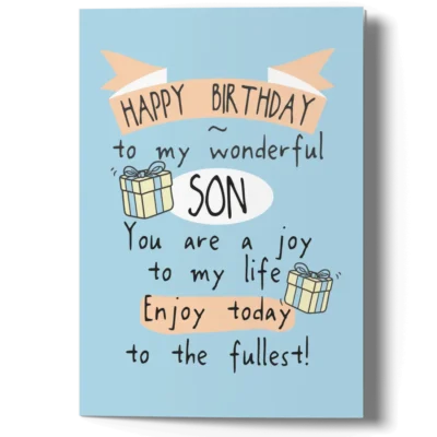 Birthday Card for Son joygreets- Happy birthday to my wonderful son birthday card for son