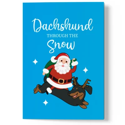 dachshund Christmas card